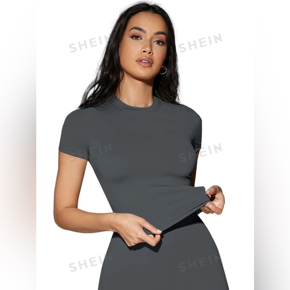 5 Solid Fitted Compression Baby Tees - image 1